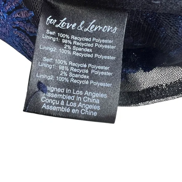 For Love And Lemons NWT Kaylee Embroidered Purple/Black XS Bustier Crop Top